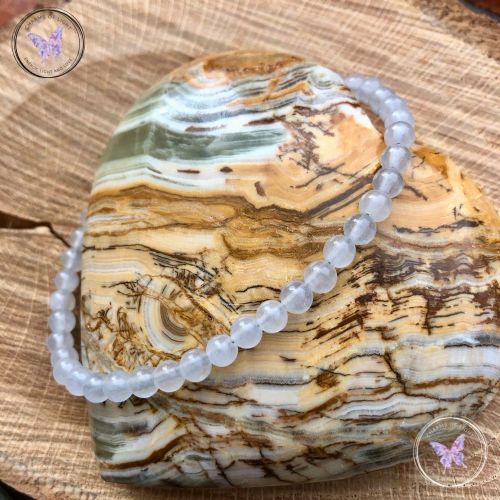 White Agate Beaded Bracelet